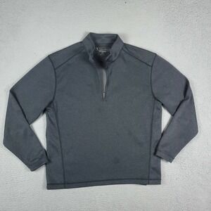Pebble Beach Golf Performance Gray Quarter Zip Long Sleeve Pullover Size M